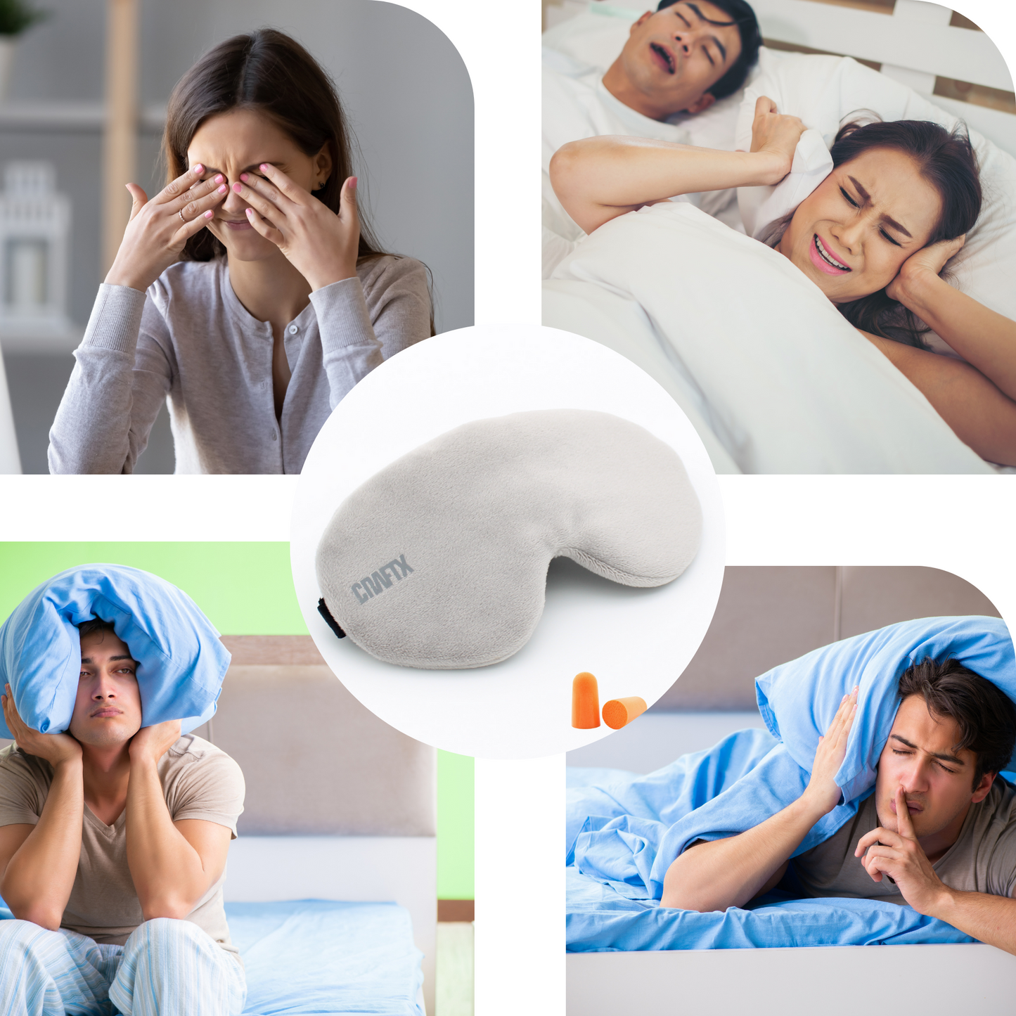 Super Soft Sleeping Eye Mask with Earplugs - Ultimate Comfort for Perfect Sleep