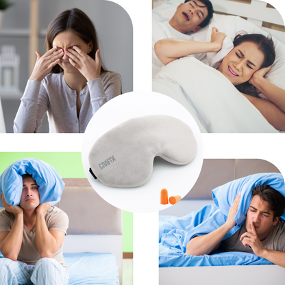 Super Soft Sleeping Eye Mask with Earplugs - Ultimate Comfort for Perfect Sleep
