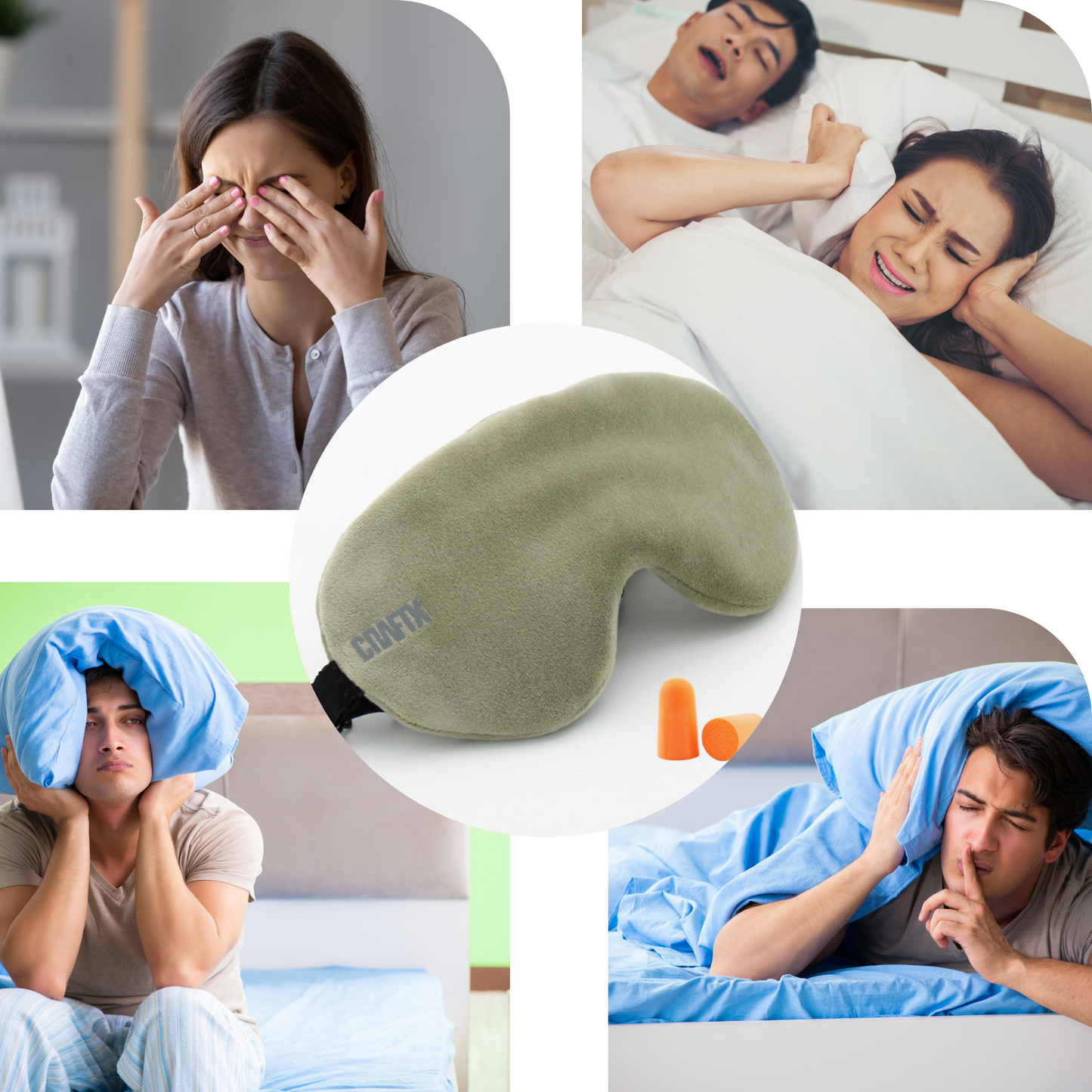 Super Soft Sleeping Eye Mask with Earplugs - Ultimate Comfort for Perfect Sleep (Copy)