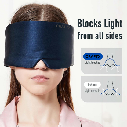 Ultra Soft Sleeping Eye Mask - Ergonomic Light Blocking Sleep Shade for Men & Women