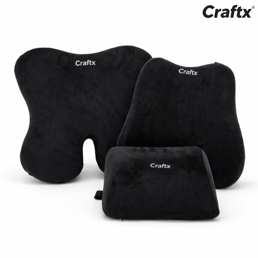 Premium 3-in-1 Car Seat Cushion Set – Memory Foam