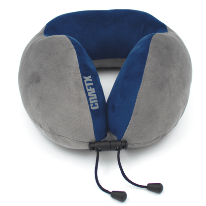 Craftx Micro Fiber Travel Neck Pillow - Ergonomic U-Shape Design with Adjustable Drawstring, Soft & Portable