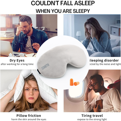 Super Soft Sleeping Eye Mask with Earplugs - Ultimate Comfort for Perfect Sleep