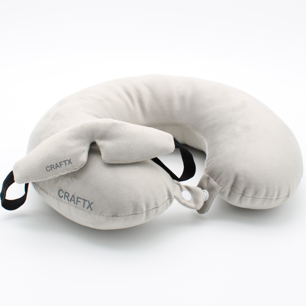 Craftx Travel Pillow With Eye Mask Micro Fiber