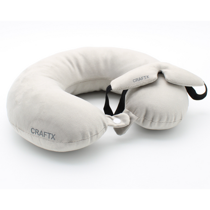 Craftx Travel Pillow With Eye Mask Micro Fiber