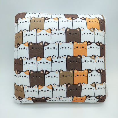 Craftx Memory Foam Square Cushion – Soft Cat Print Design for Sofa, Car Seat & Home Decor | Comfortable Support Pillow