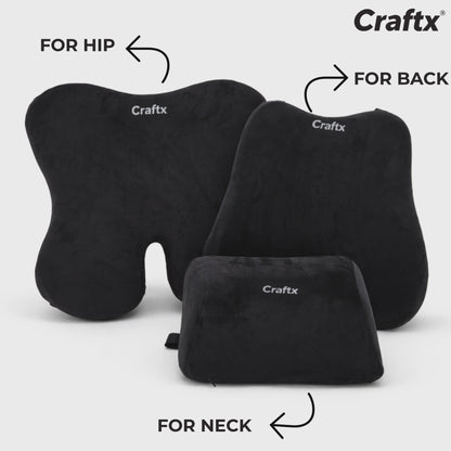 Premium 3-in-1 Car Seat Cushion Set – Memory Foam