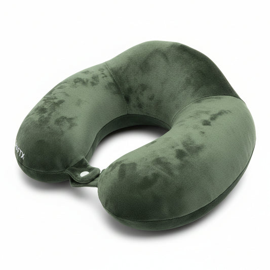 High Back Ergonomic Memory Foam Travel Pillow - Neck Support