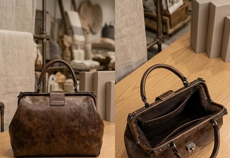 Luxury Handcrafted 100% Pure Leather Purse  | Premium Embossed Design & Spacious Women's Classic Tote