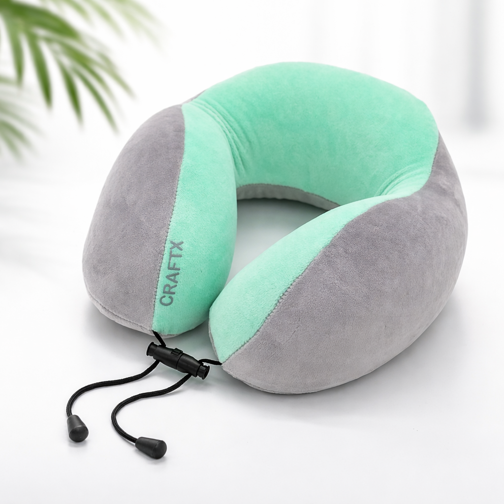 Craftx Premium Memory Foam Travel Pillow